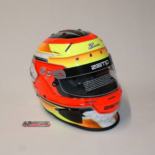 Zamp RZ70E gokart hjelm senior Orange/Gul, (FIA8859-2015)